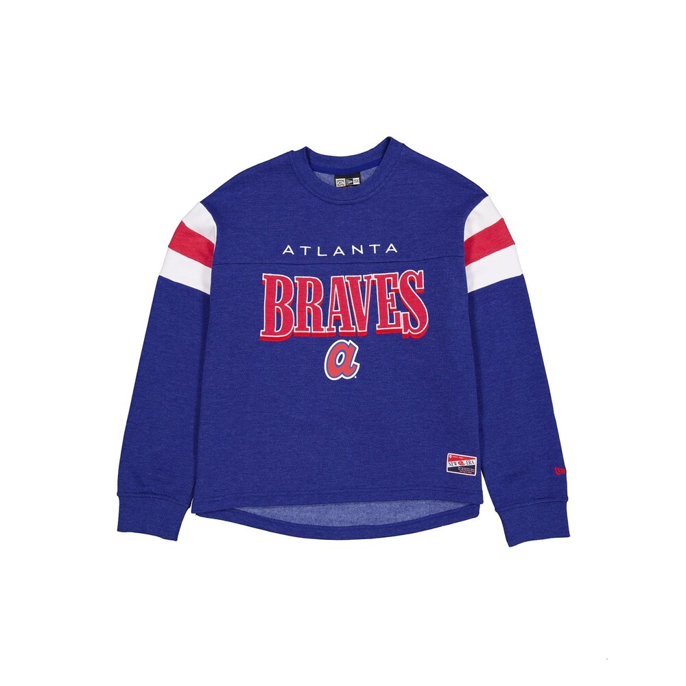 New Era Atlanta Braves Throwback Women's Crewneck - Size L